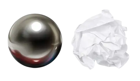 Vasgolyó, papírgolyó